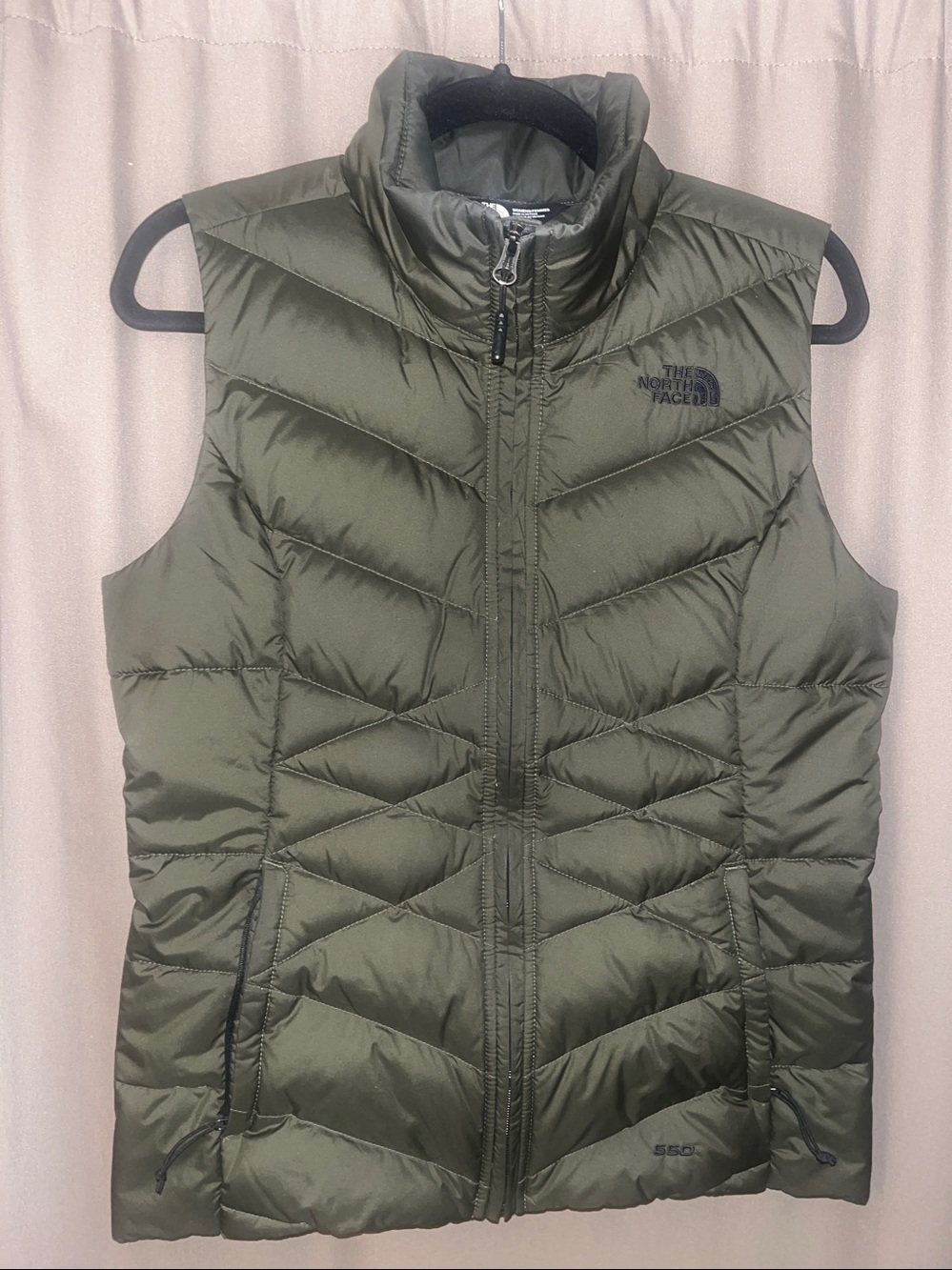 The North Face Olive Quilted Down Vest - Women's